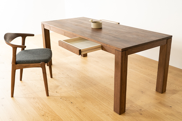 サイズオーダー可能】 風雅／FUUGAダイニングテーブル（ウォールナット