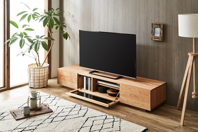 サイズオーダー可】天然木、無垢材使用テレビボード 凛／RIN-W1800