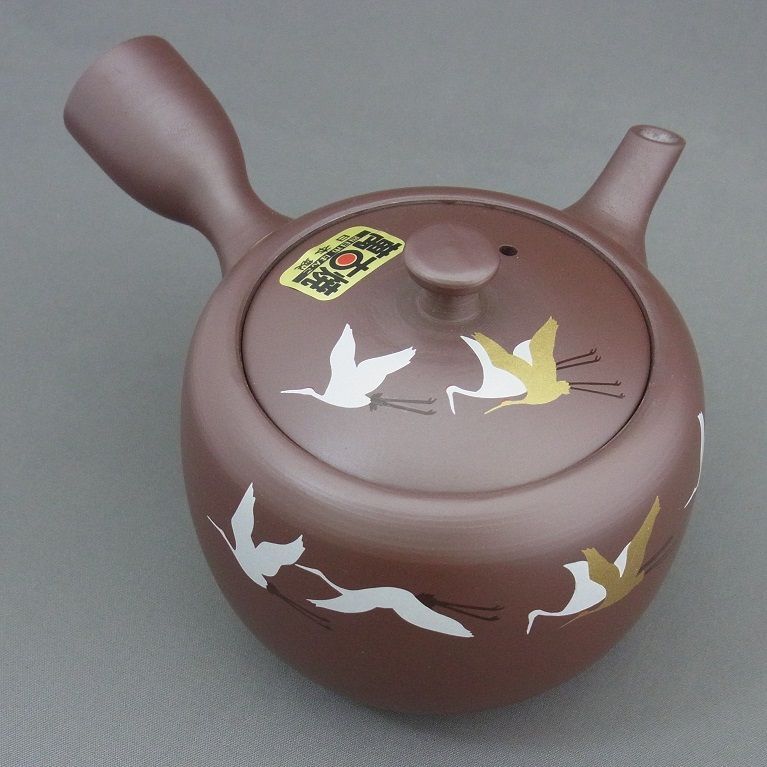 Autumn SALE❗️煎茶道具 萬古焼◇松楽造『環手 茶注』白泥手捻り