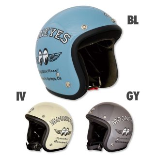 BK073】ムーンアイズ Fly with MOON ジェット ヘルメット MOONEYES