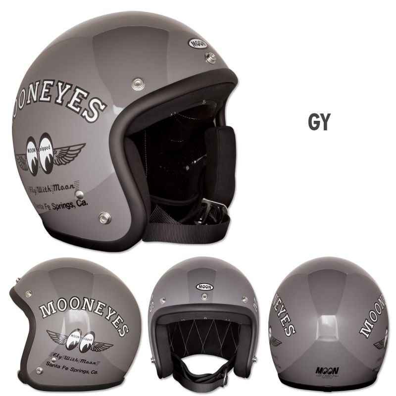 BK073】ムーンアイズ Fly with MOON ジェット ヘルメット MOONEYES