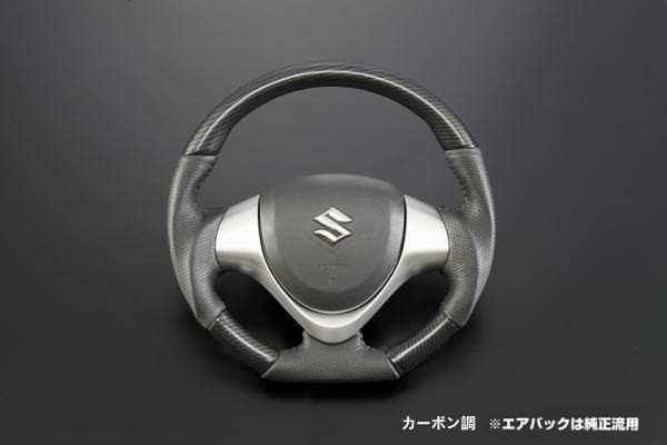 D型]［ガングリップ］コンビステアリング 黒革 -JB23Wジムニー10型