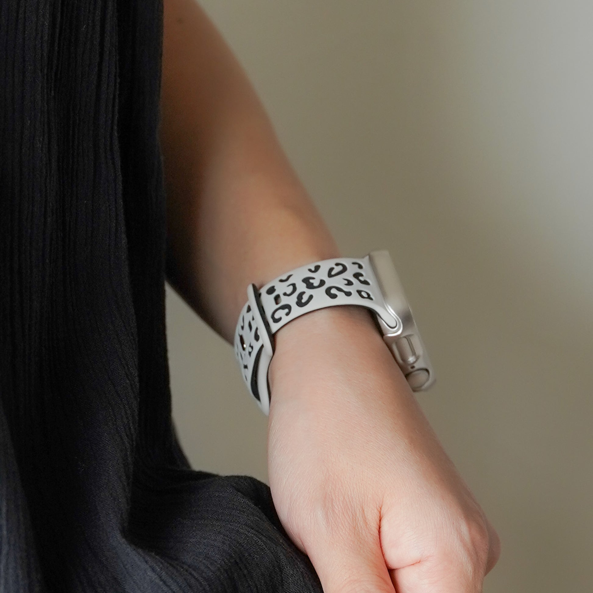 レオパード シリコン ツートンカラー アップルウォッチバンド Apple