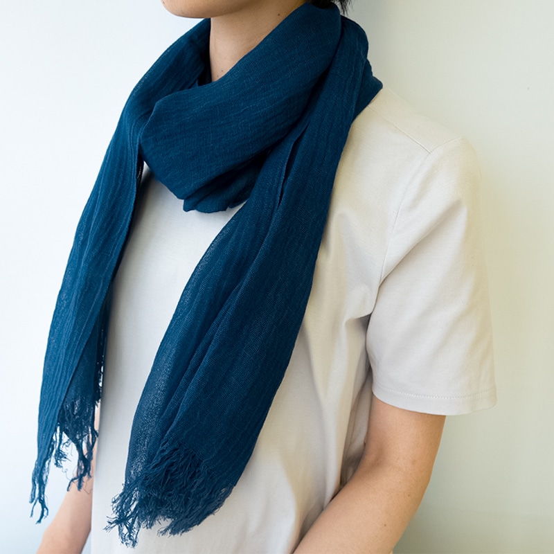 阿波本藍染 ガーゼストール | Lacycle mall（ラシクルモール）