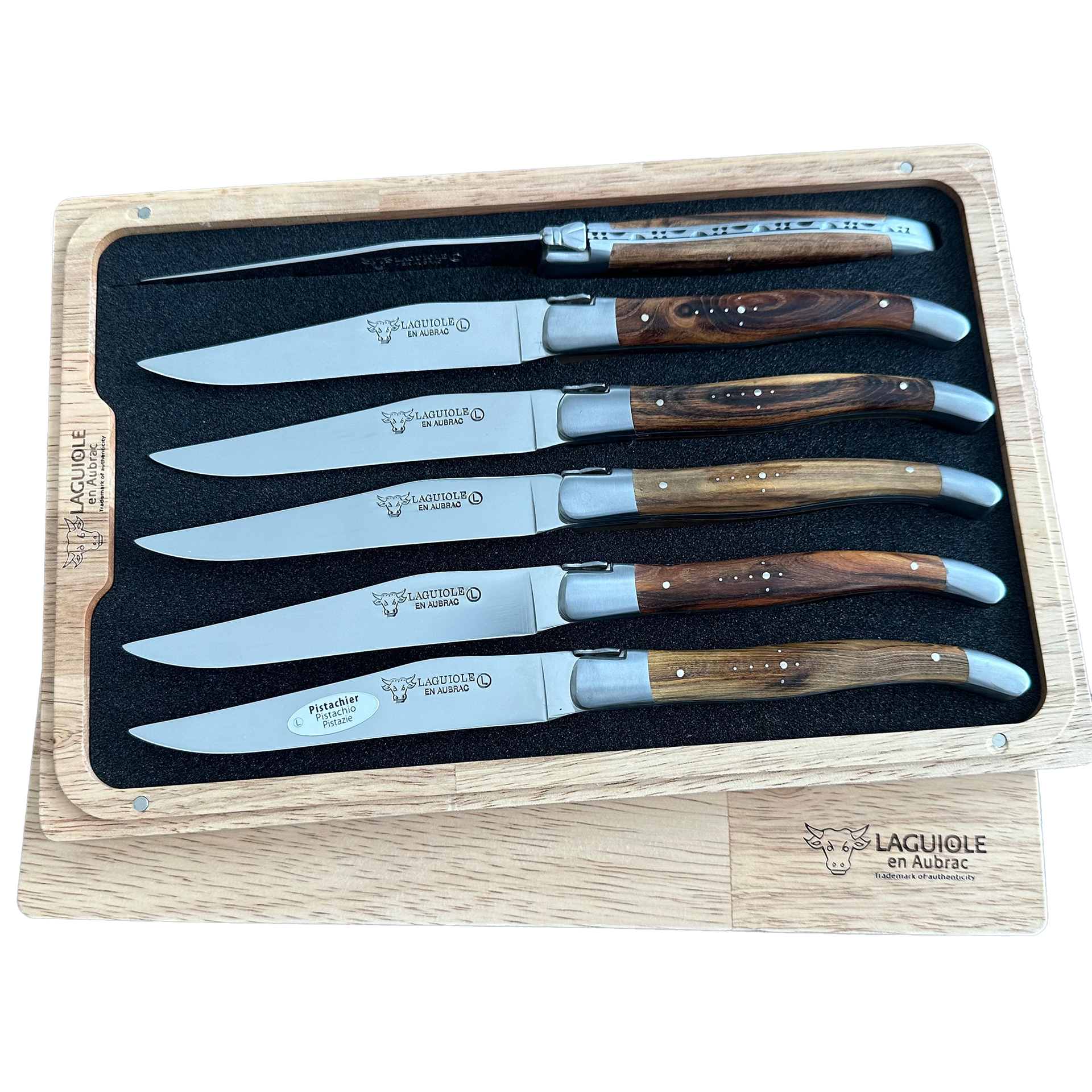 Laguiole en Aubrac Handcrafted 6-Piece Steak Knife Set with