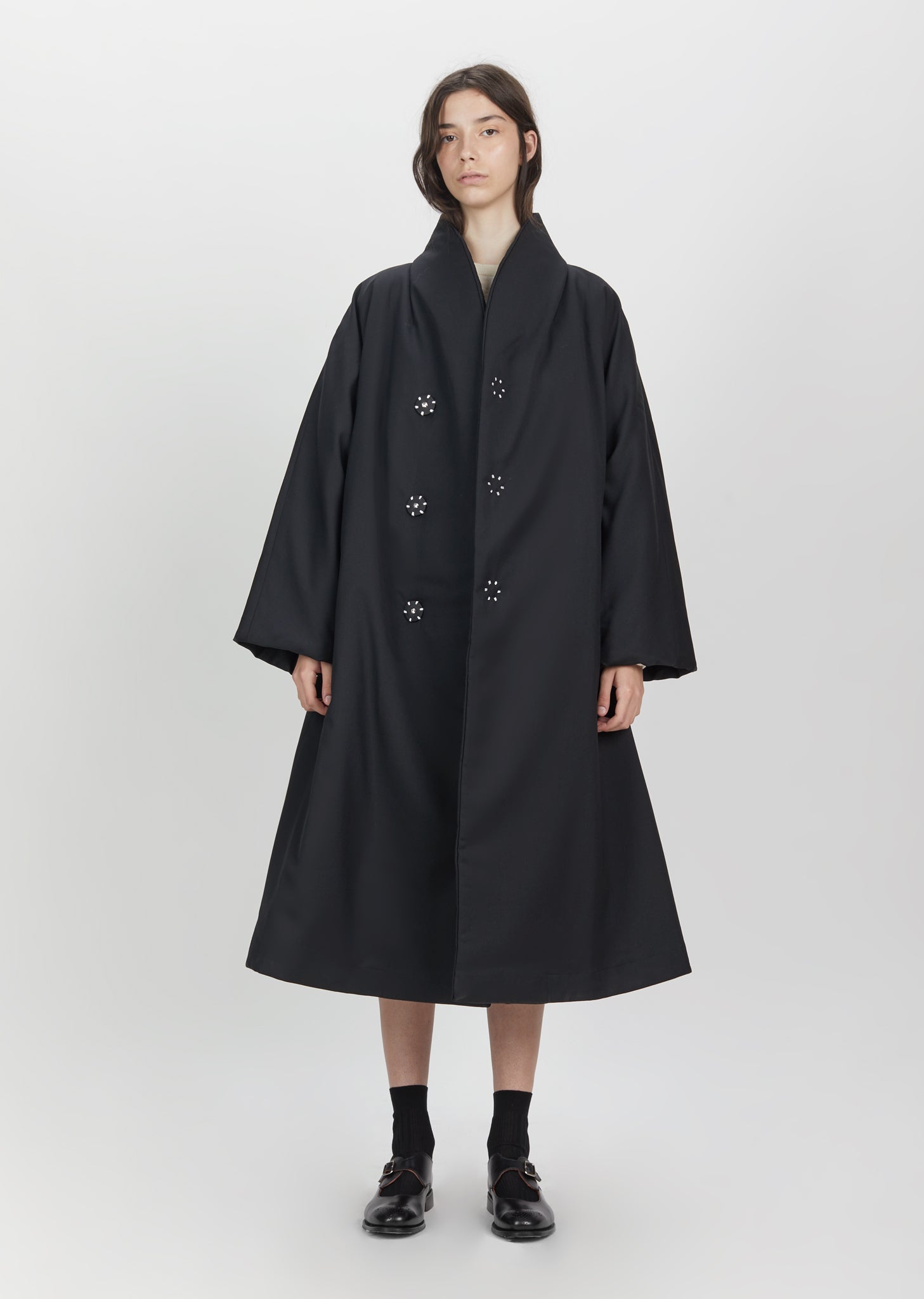 Quilted Wool Polyester Long Coat by Comme des Garçons Comme des