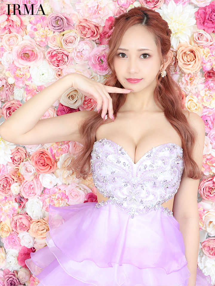 IRMA/イルマ】ビジュー くびれ透け バースデー ロングテールドレス