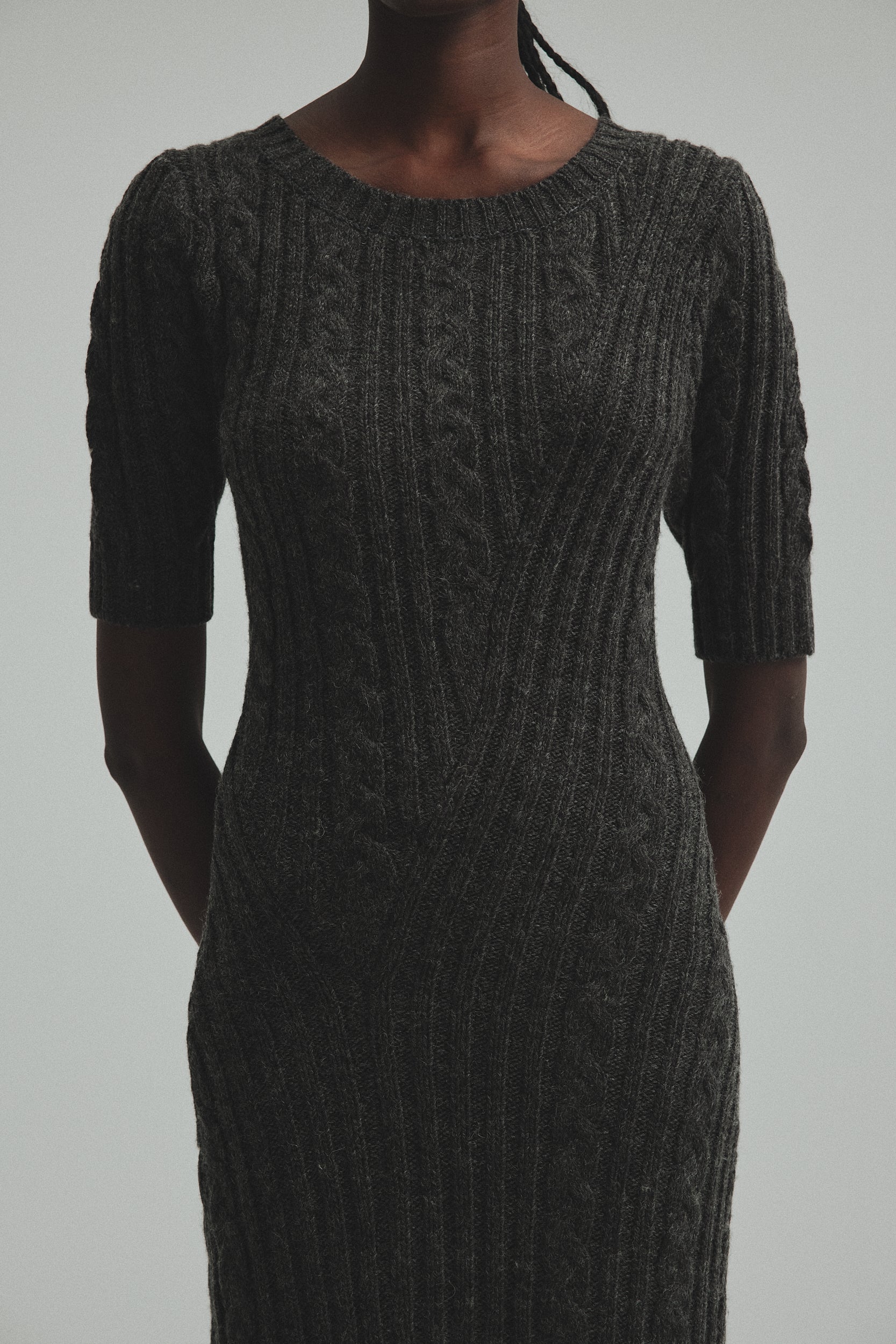 Cable knit Dress – L'AUBE BLANC