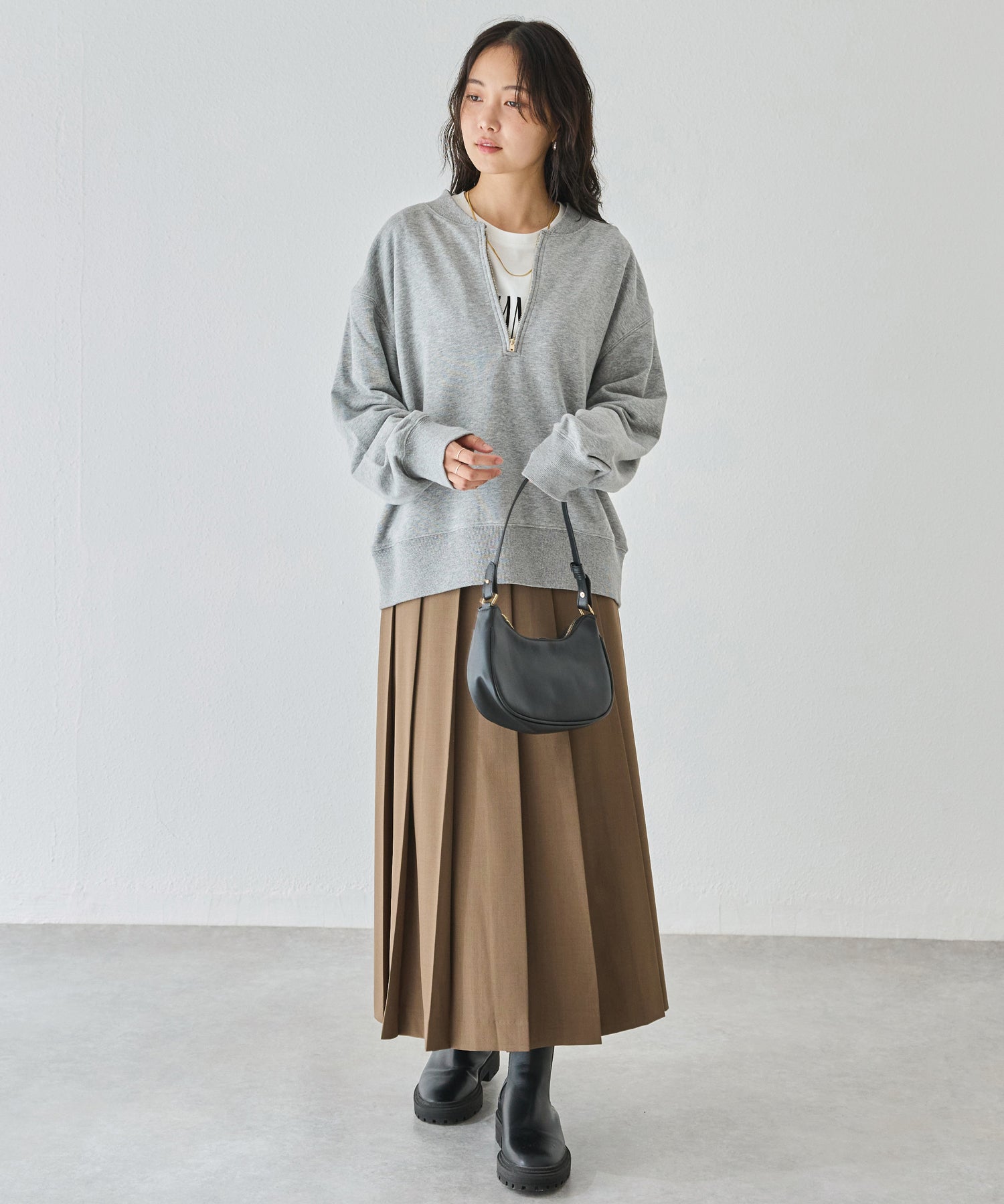 プリーツスカート | ラビアンジェ-⼤きいサイズのレディース服