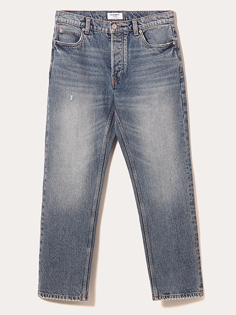 ウォッシュ ダメージ加工 ストレートデニム（LIGHT BLUE）｜OTHER