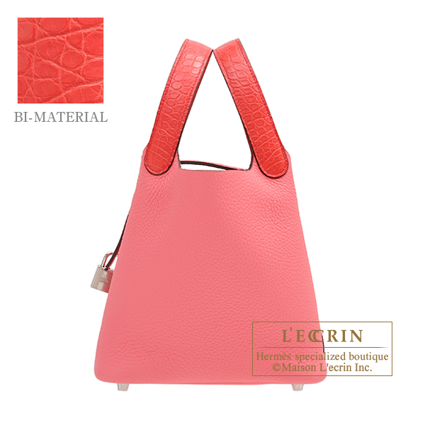 Hermes Picotin Lock Touch bag 18/PM Rose azalee/ Bougainvillier