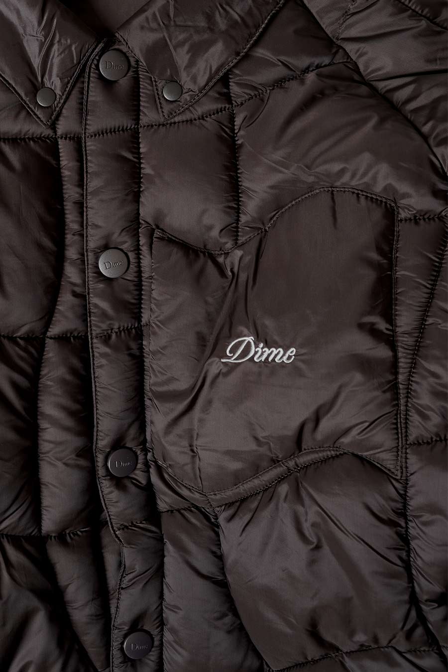 Dime - MIDWEIGHT WAVE PUFFER JACKET BROWN – LE LABO STORE