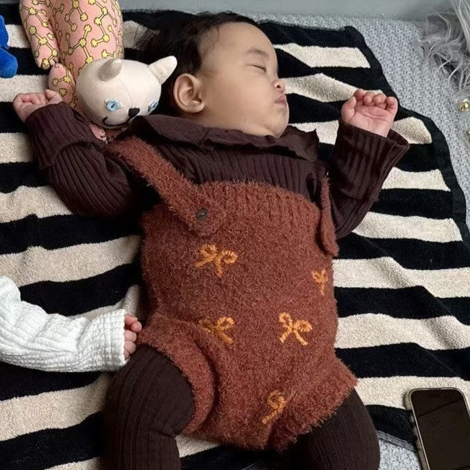 Misha & Puff ブラウンポップコーンオーバーオール 12-18ヶ月