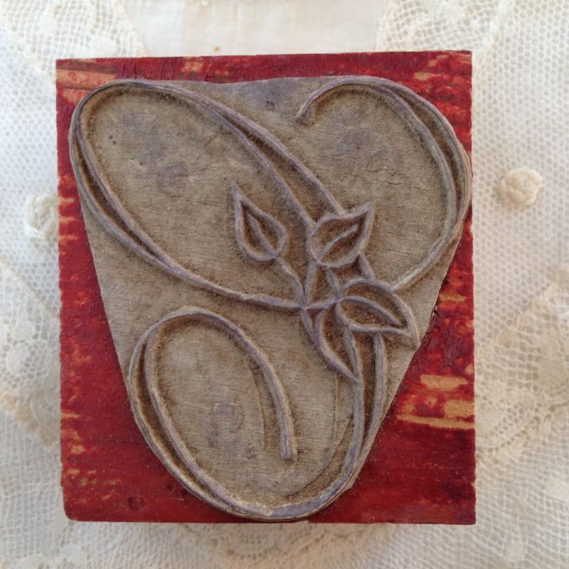 フランス モノグラム イニシャル スタンプ C 花文字 mercerie・手芸用品