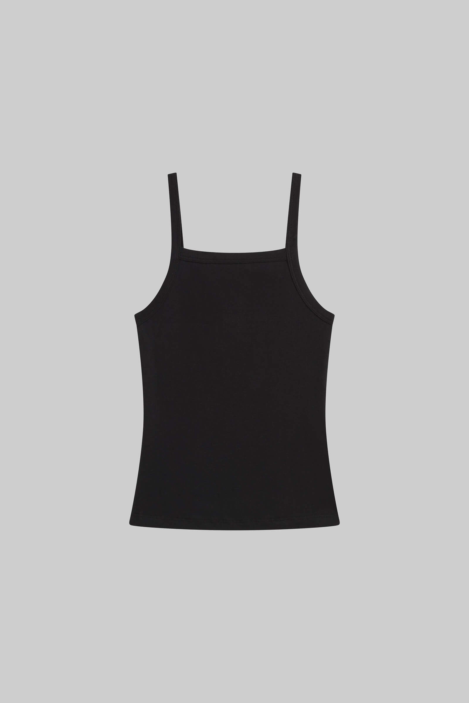 LESET Nando High Neck Tank in Black in Cotton