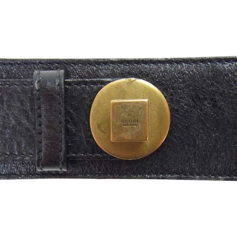GUCCI グッチ 115695 オールド ヴィンテージ レザー バックル ベルト