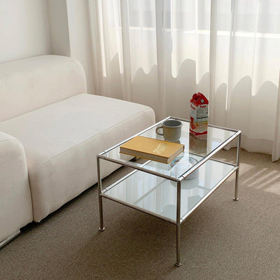 通販】vamir ローテーブル｜Stainless Modular 2tier Sofa Table S