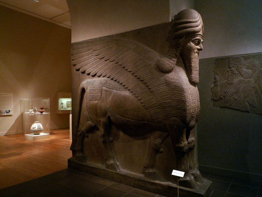 winged bull and winged lion (lamassu) | Human-headed winged … | Flickr