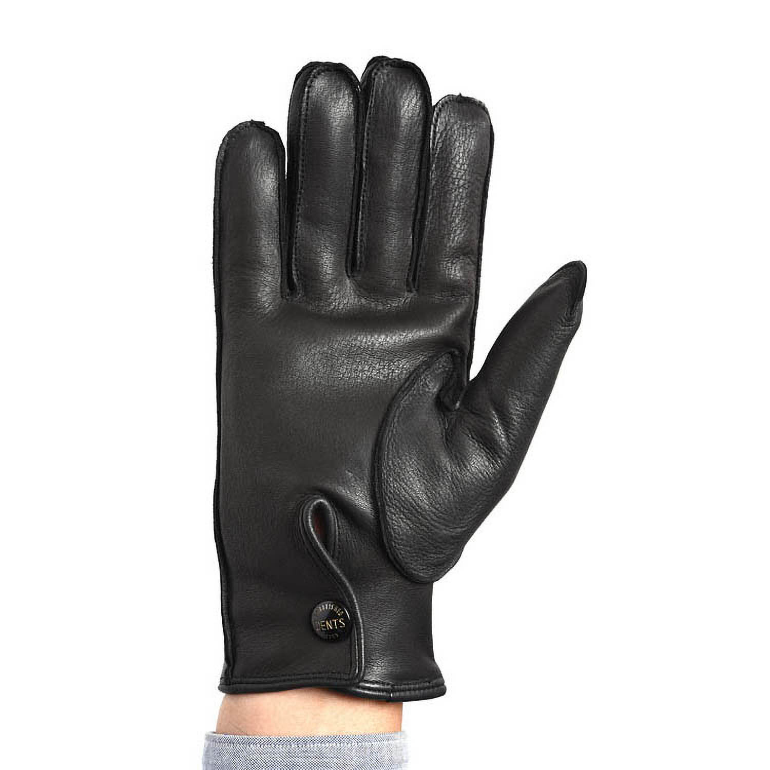 鹿革グローブ】デンツ 15-1544 ディアスキン×ラビットファーBLACK