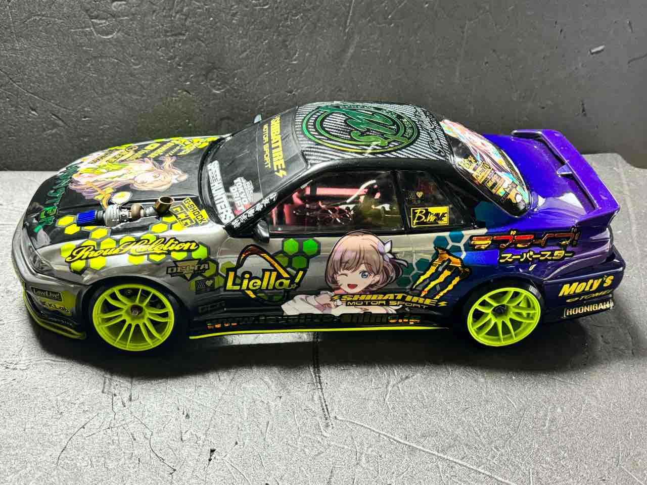 痛車 RCボディ ラブライブ！シリーズ 仕様 SHIBATA R32 GT-R CARBON R
