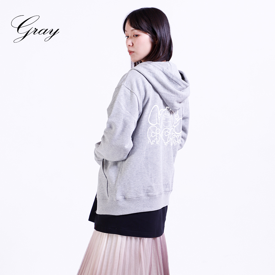 スタジャン グレー・バーガンディ エンブレム付き リバーシブル