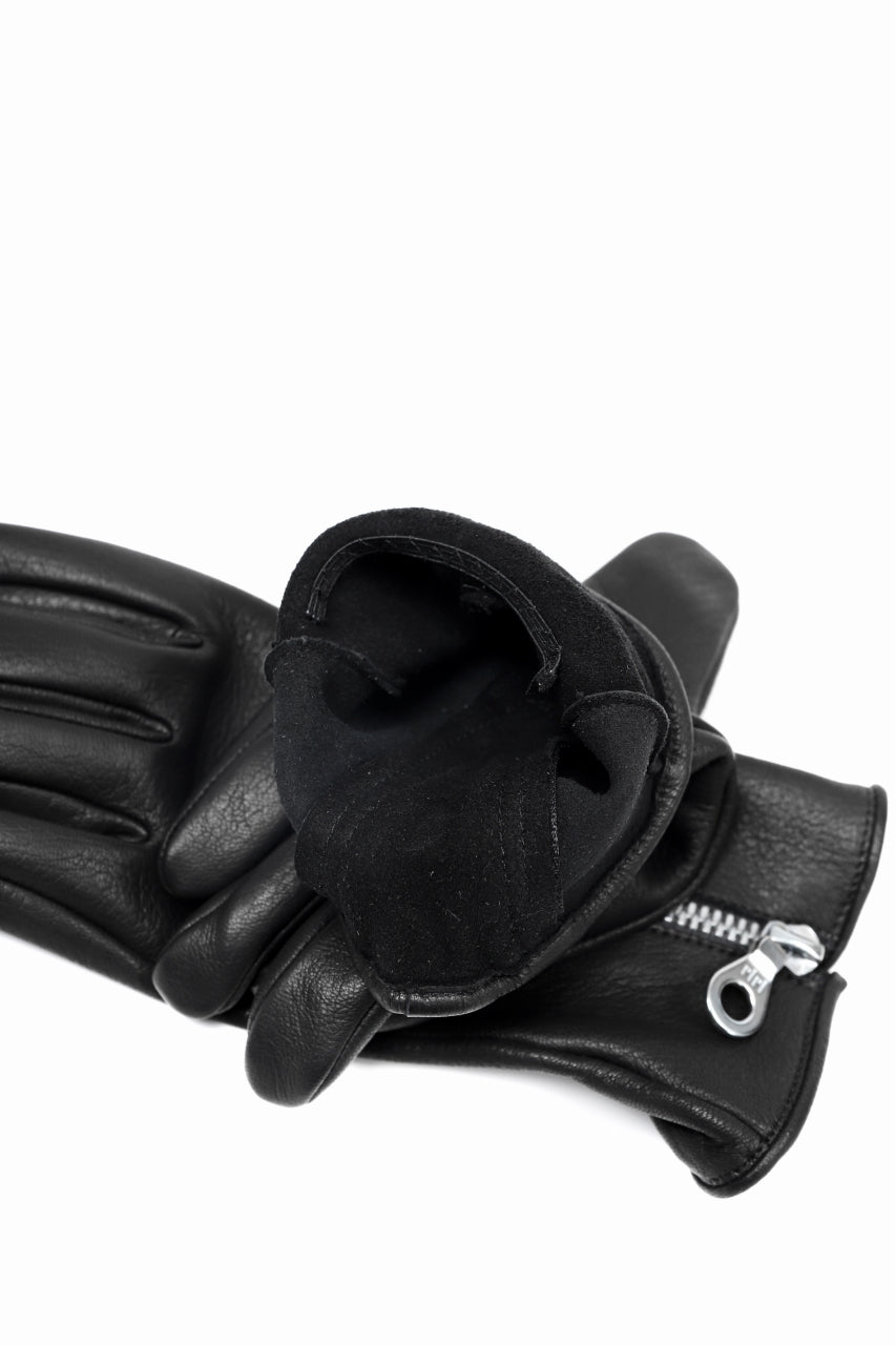ISAMU KATAYAMA BACKLASH SMOOTH DEERSKIN ZIPPER GLOVE (BLACK)商品