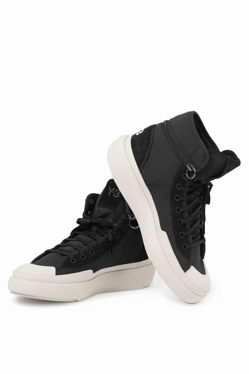 Y-3 Yohji Yamamoto AJATU COURT HIGH SNEAKERS (BLACK/BLACK