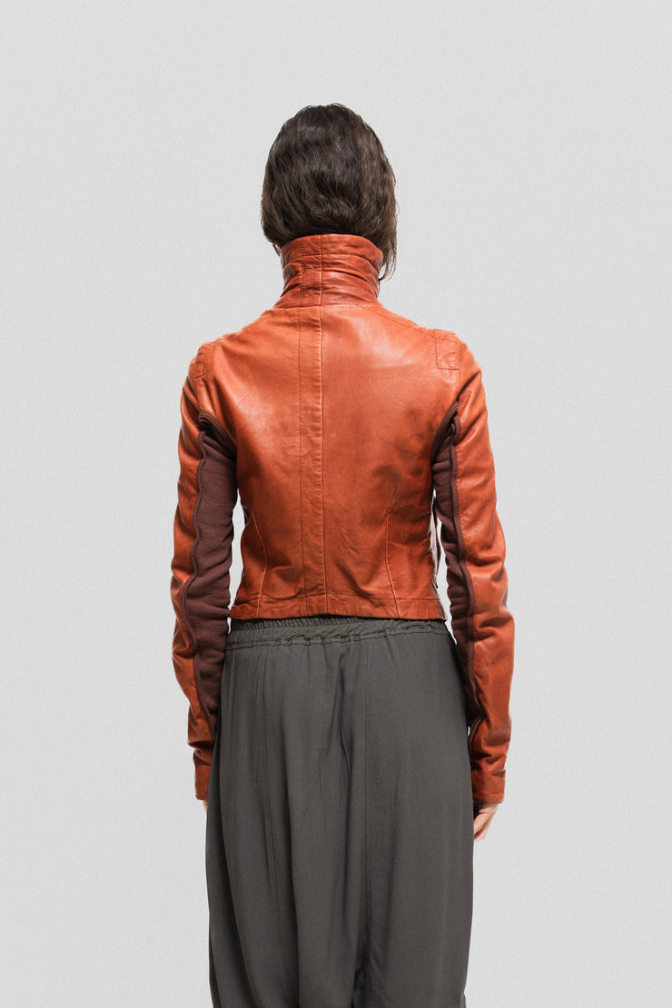 RICK OWENS - FW03 « TRUCKER » Blood lamb leather jacket with