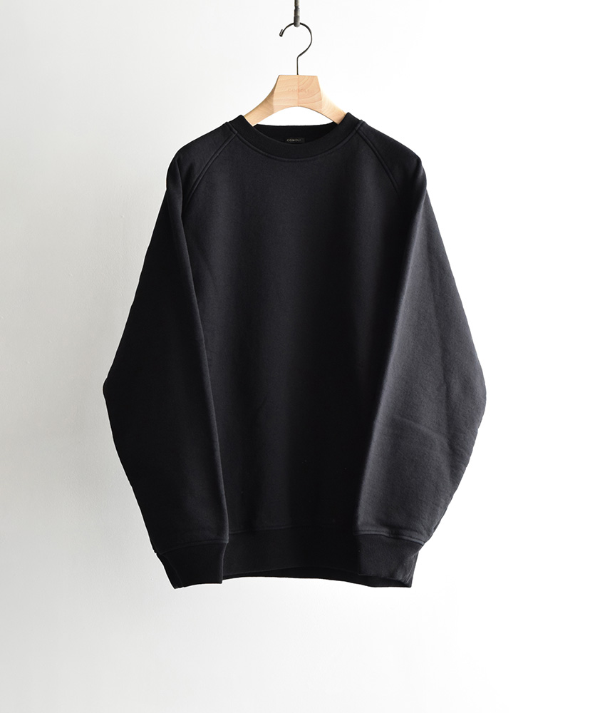 コットン裏毛クルーネック(2(MEN) Black/ブラック): COMOLI