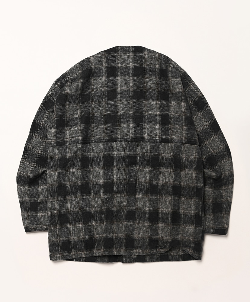 Digs Crew Cardie Jacket - Cotton Tweedy Check(L(MEN) Black
