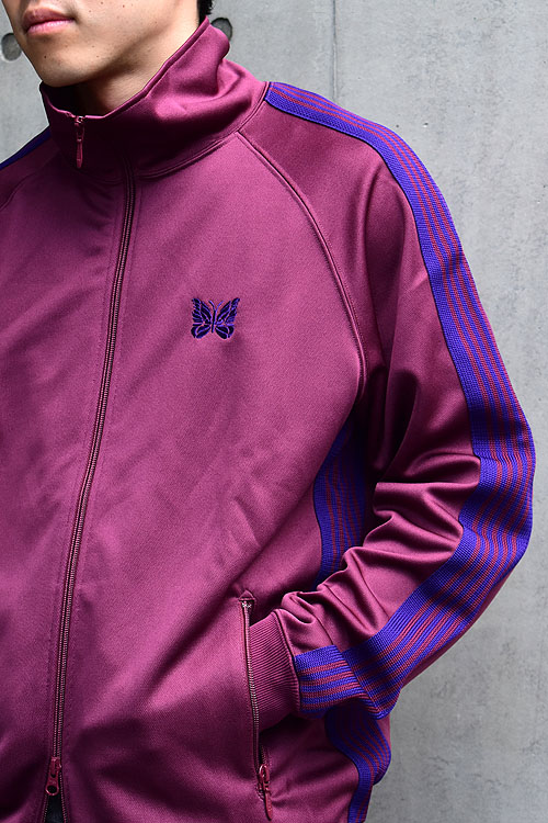 NEEDLES[ニードルズ] 23AW Track Jacket-Poly Smooth [Wine/Ivy Green