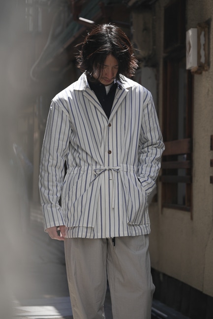 FRANK LEDER [ フランクリーダー ] ORGANIC STRIPE COTTON DRAWSTRING