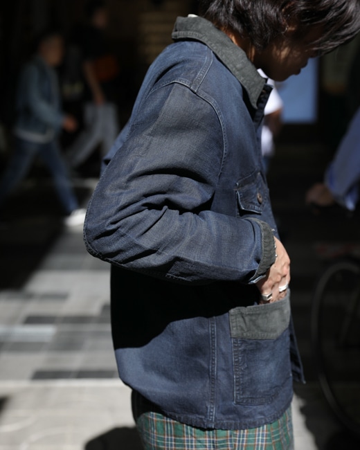 RRL Corduroy Trim Indigo Denim Shirt Jacket [Indigo]