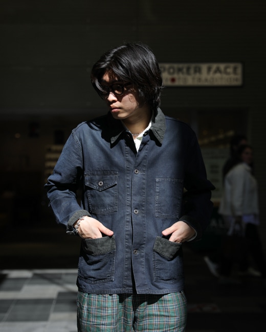RRL Corduroy Trim Indigo Denim Shirt Jacket [Indigo]