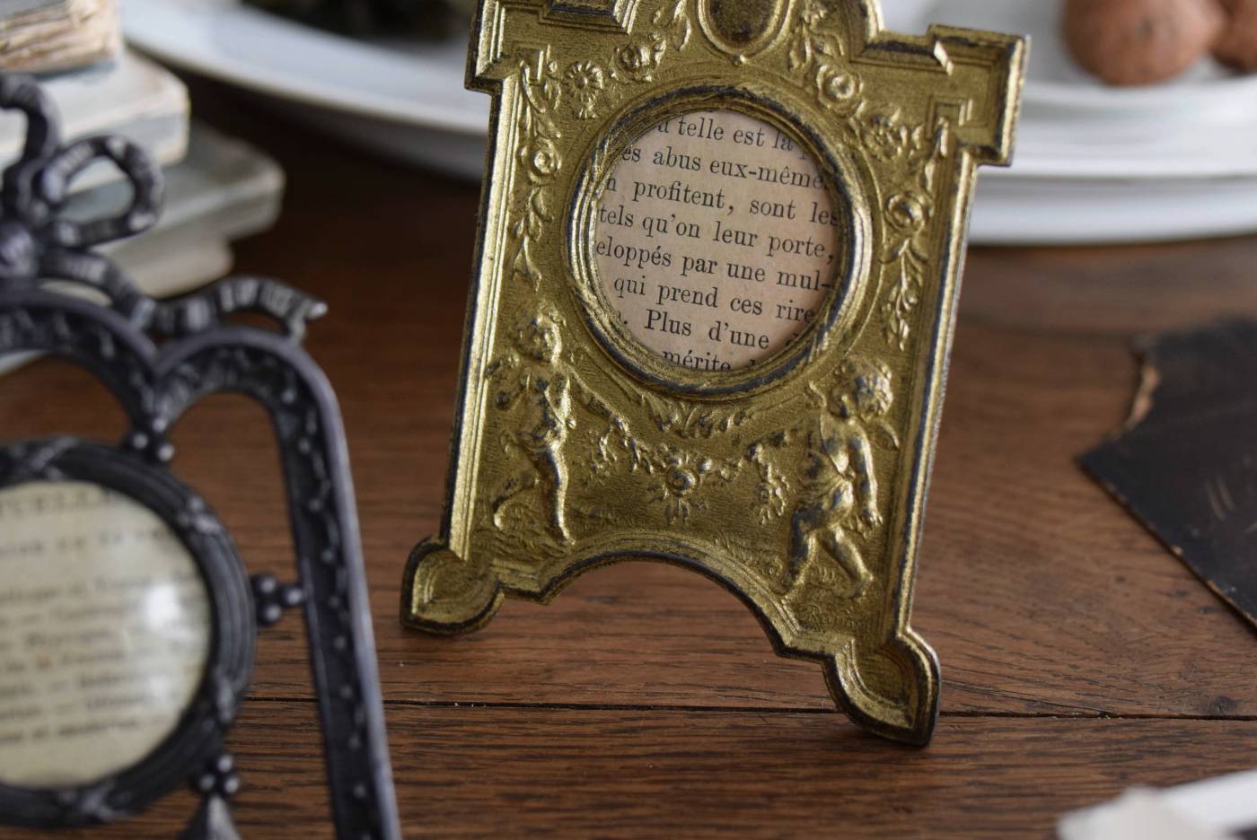 フォトフレーム.天使 フランス アンティーク 写真立て