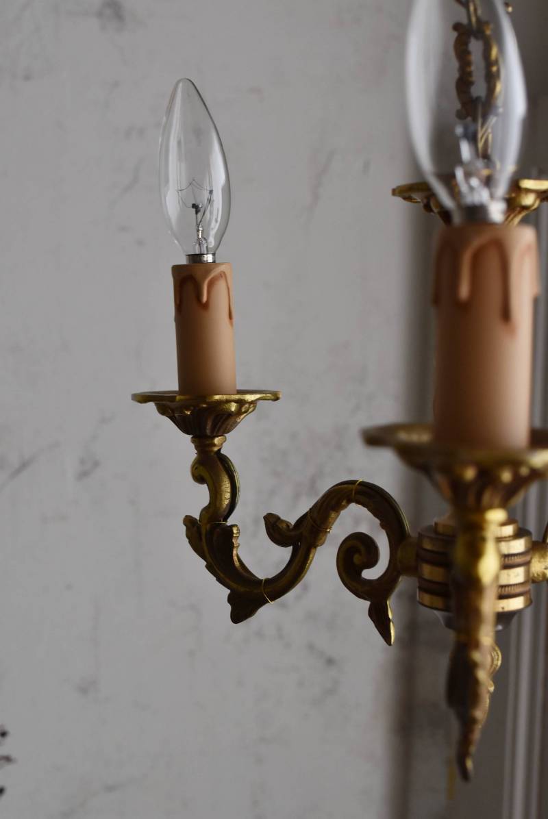 3灯シャンデリア.20 フランスアンティークインテリア アンティーク照明