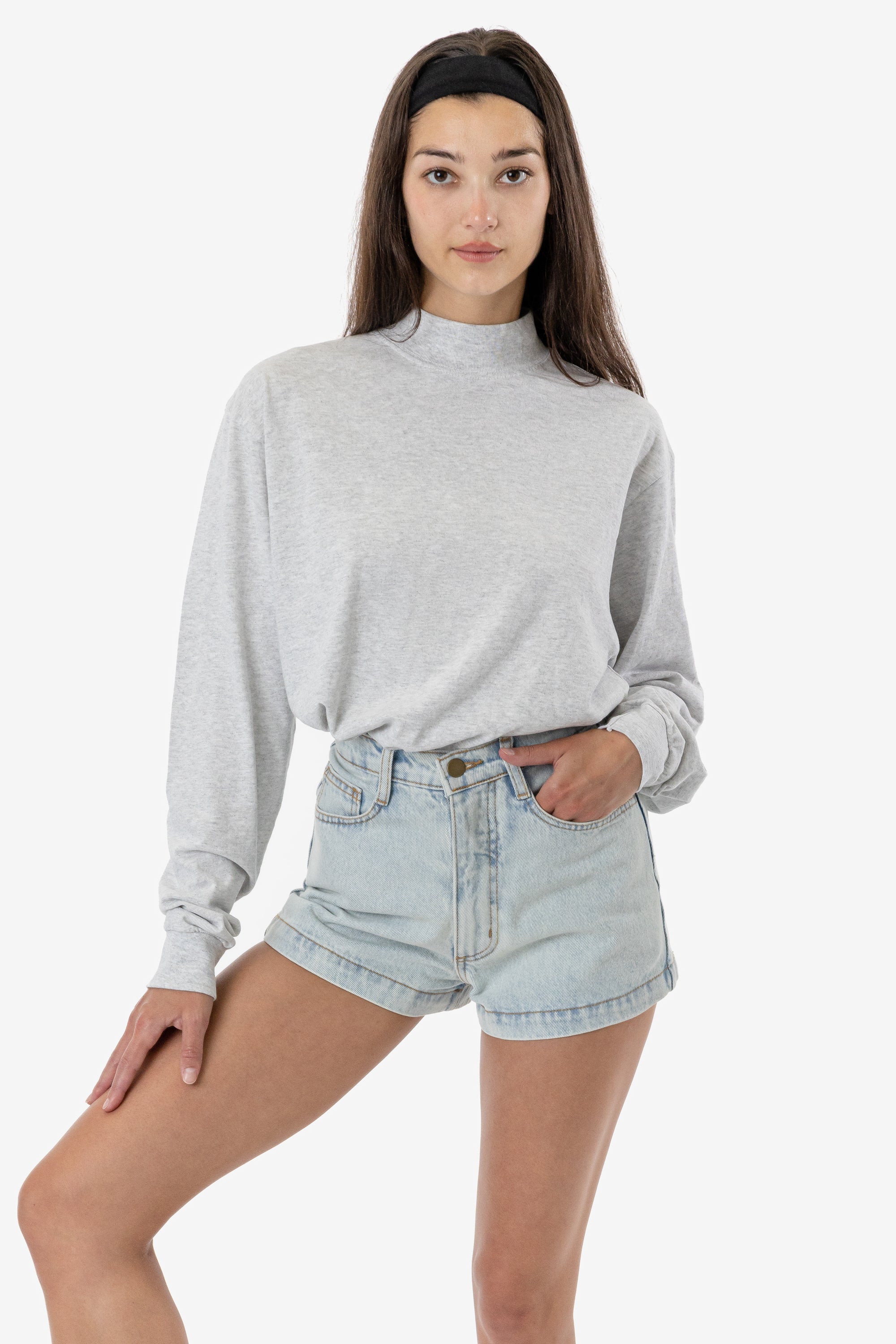 1827GD Unisex - Oversized Long Sleeve High Mockneck T-Shirt – Los