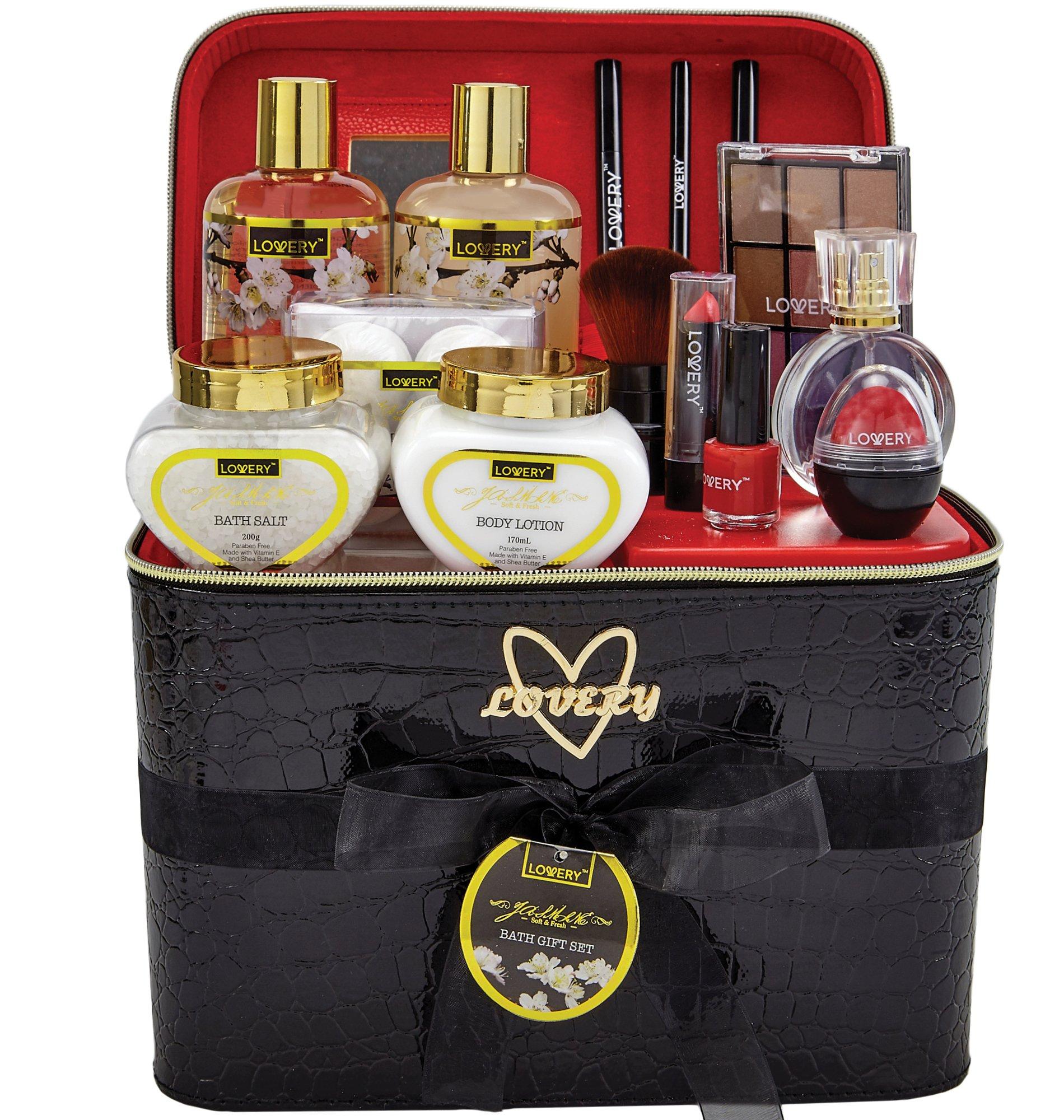 30 Piece Jasmine Makeup & Spa Kit, Valentine's Day Gift Bath