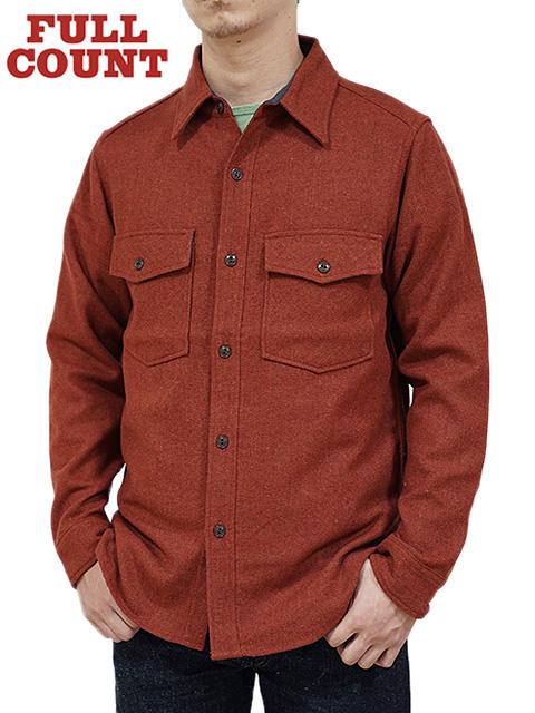 FULLCOUNT（フルカウント） 】 ウールCPOシャツ [ Plain Wool CPO