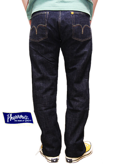 Pherrow's（フェローズ） 】 ストレート スターチドウォッシュジーンズ