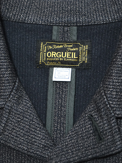 ORGUEIL（オルゲイユ） 】 撚り杢ストライプサックコート [ COVERT