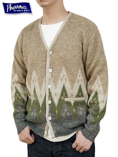 Pherrow's（フェローズ） 】 モヘアニットカーディガン [ KNIT