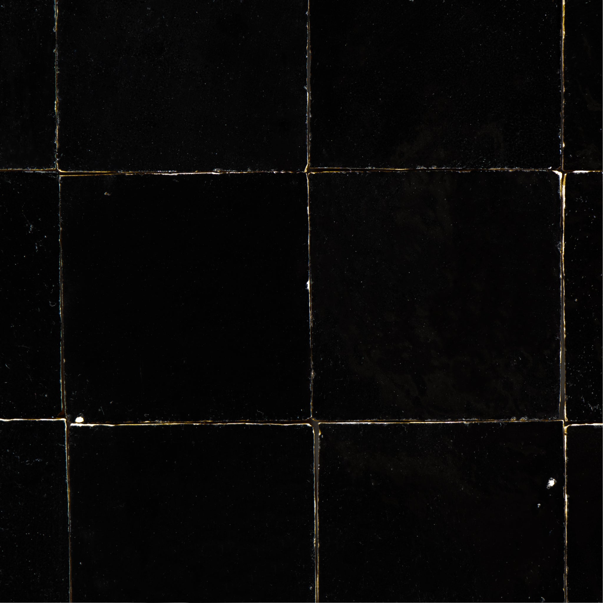 Handmade Moroccan Zellige 4x4 Noir Black Terracotta Tile – Tiles