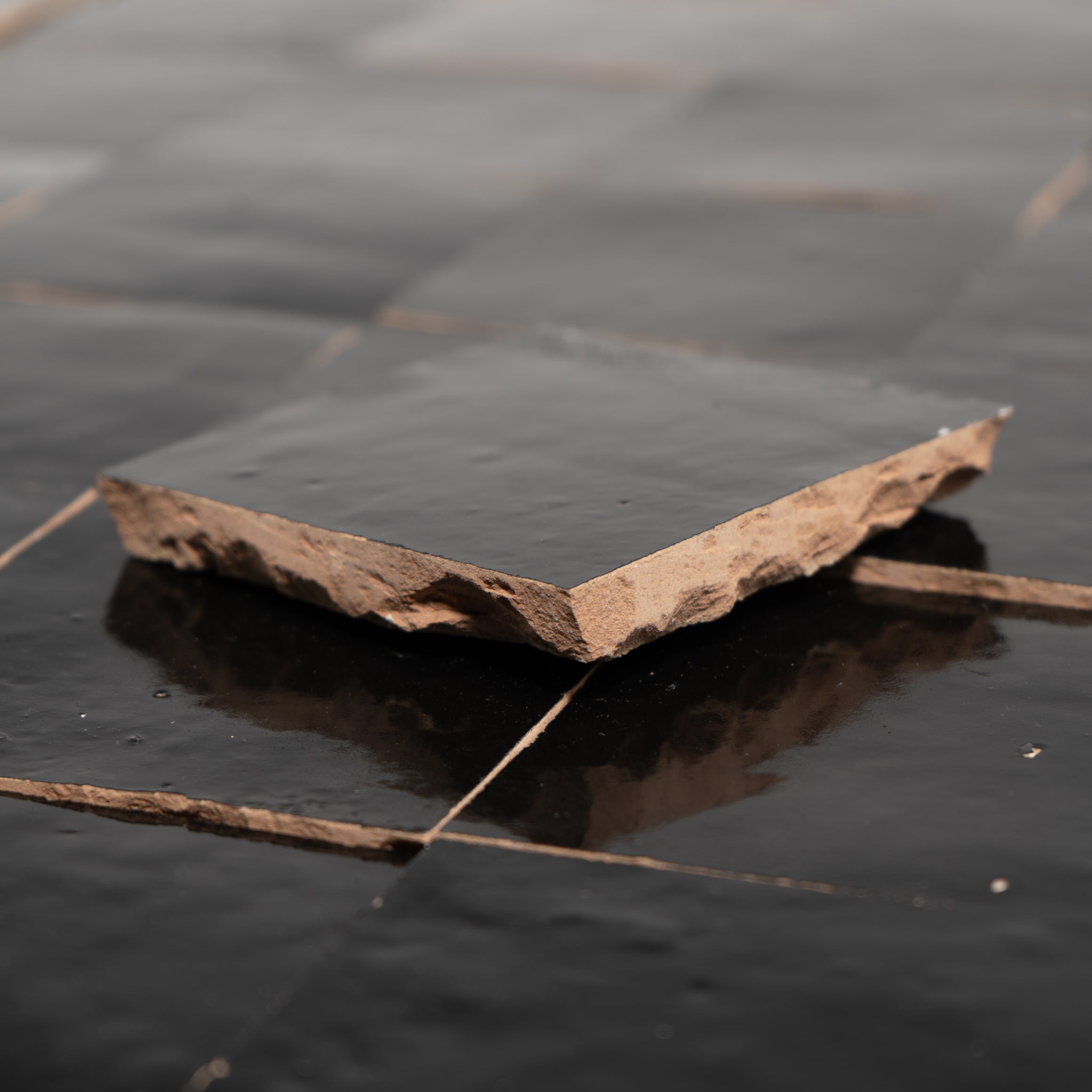 Handmade Moroccan Zellige 4x4 Noir Black Terracotta Tile – Tiles