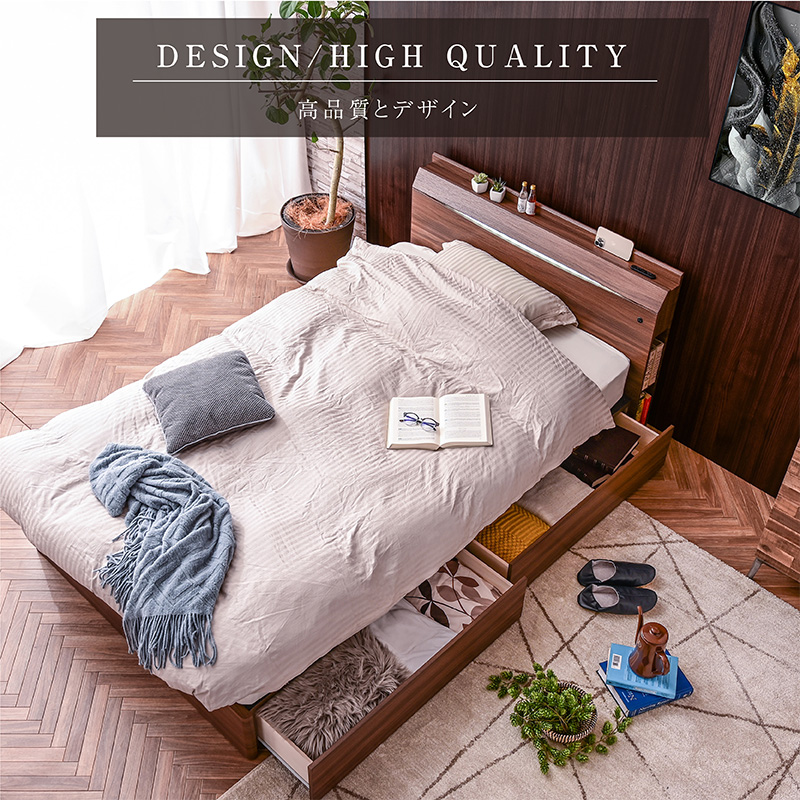 新発売 チェストベッド 【ダブル 高級ピロートップポケットマット付