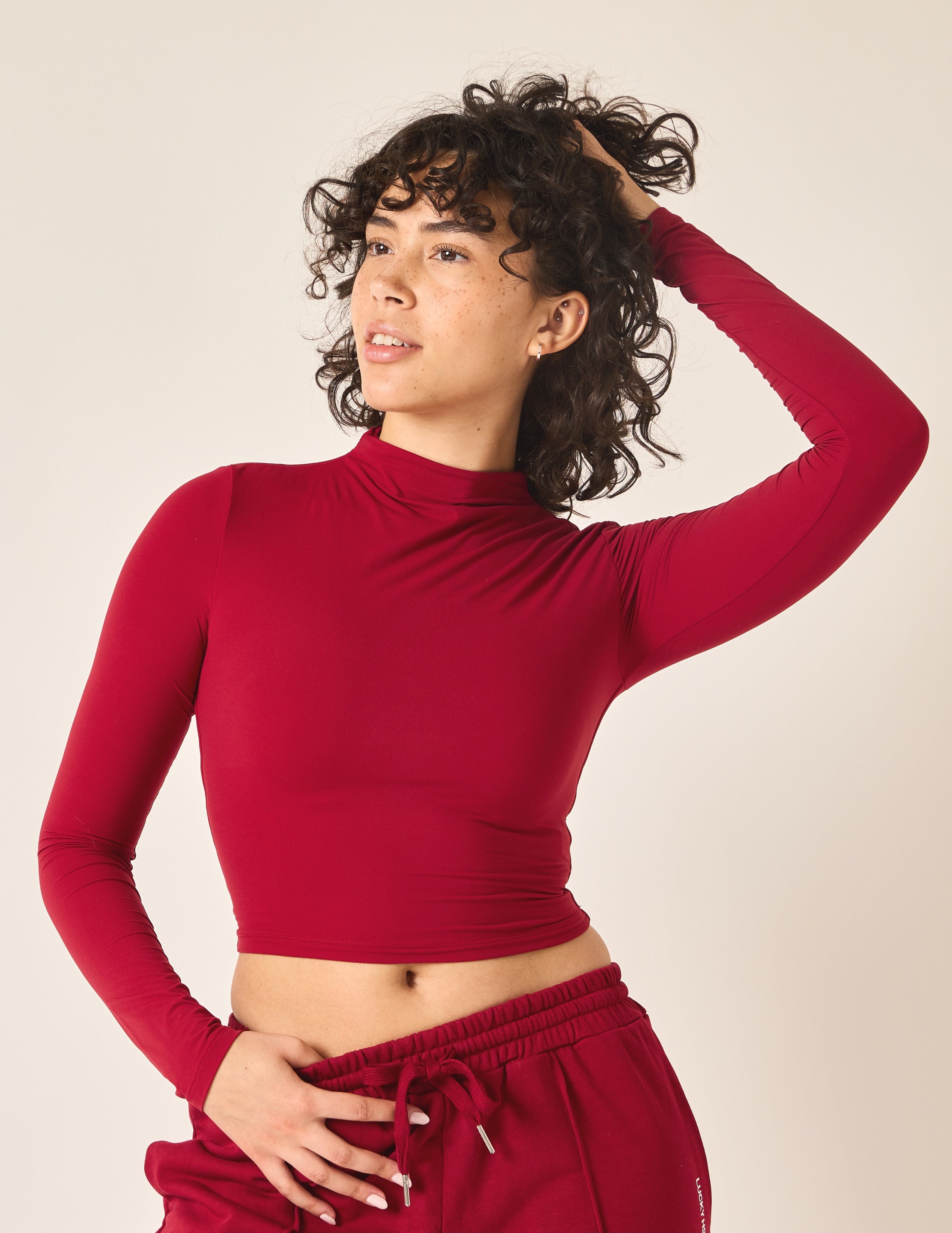 Lightweight Mock Neck Long Sleeve