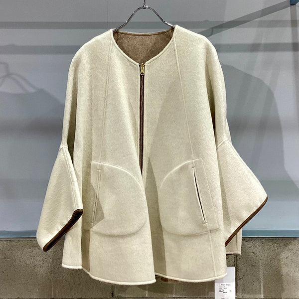 RISLEY/リズレイ Reversible wool poncho coat(リバーシブルウール