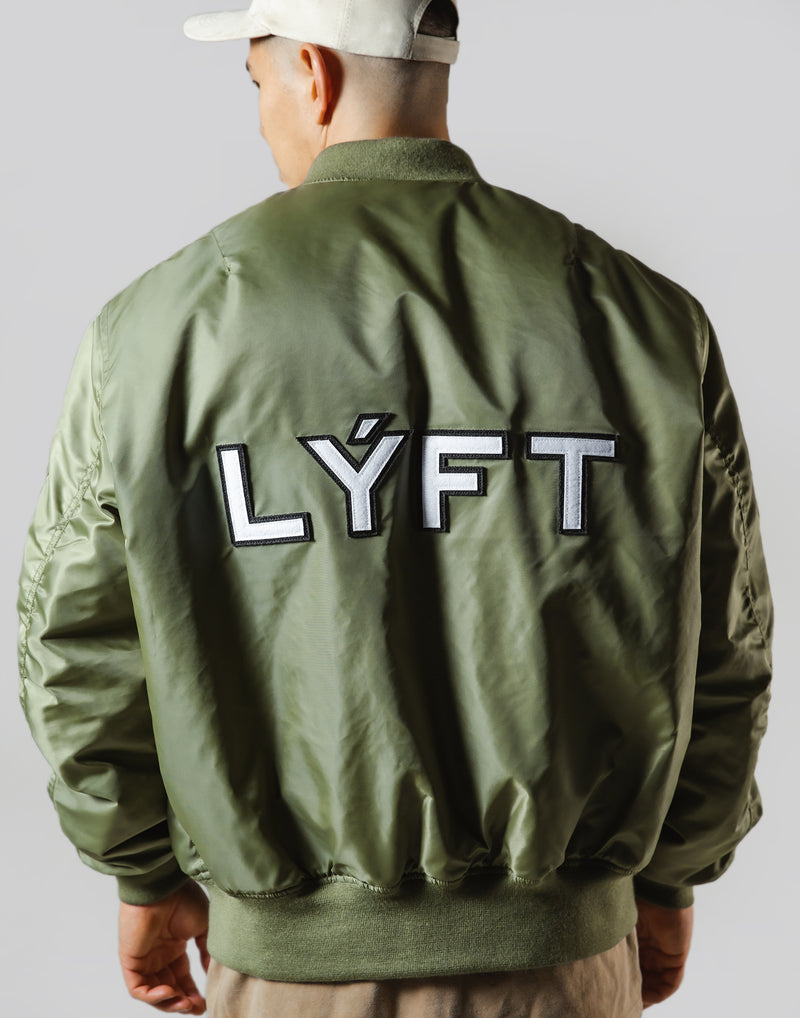LÝFT Logo Patch MA-1 Jacket - Olive