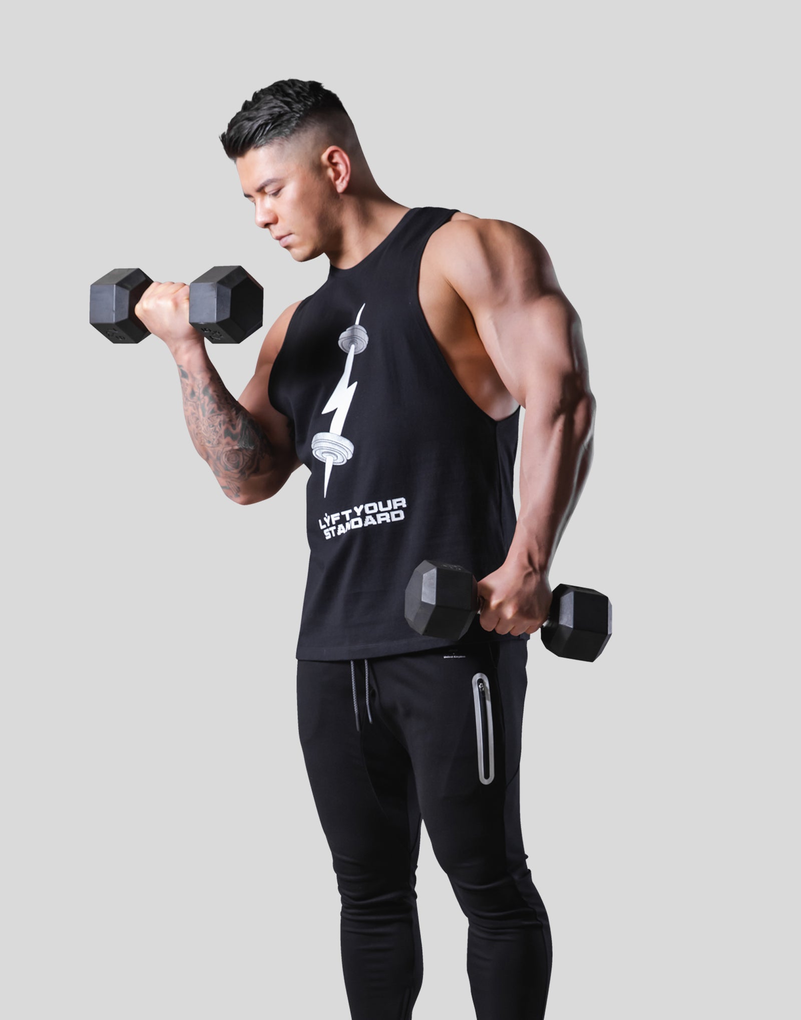Digital Dumbbell Drop Tanktop - Black – LÝFT