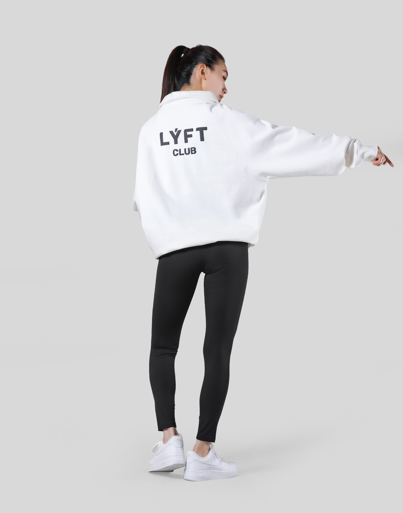 LÝFT Club Sweat Polo Shirt - White